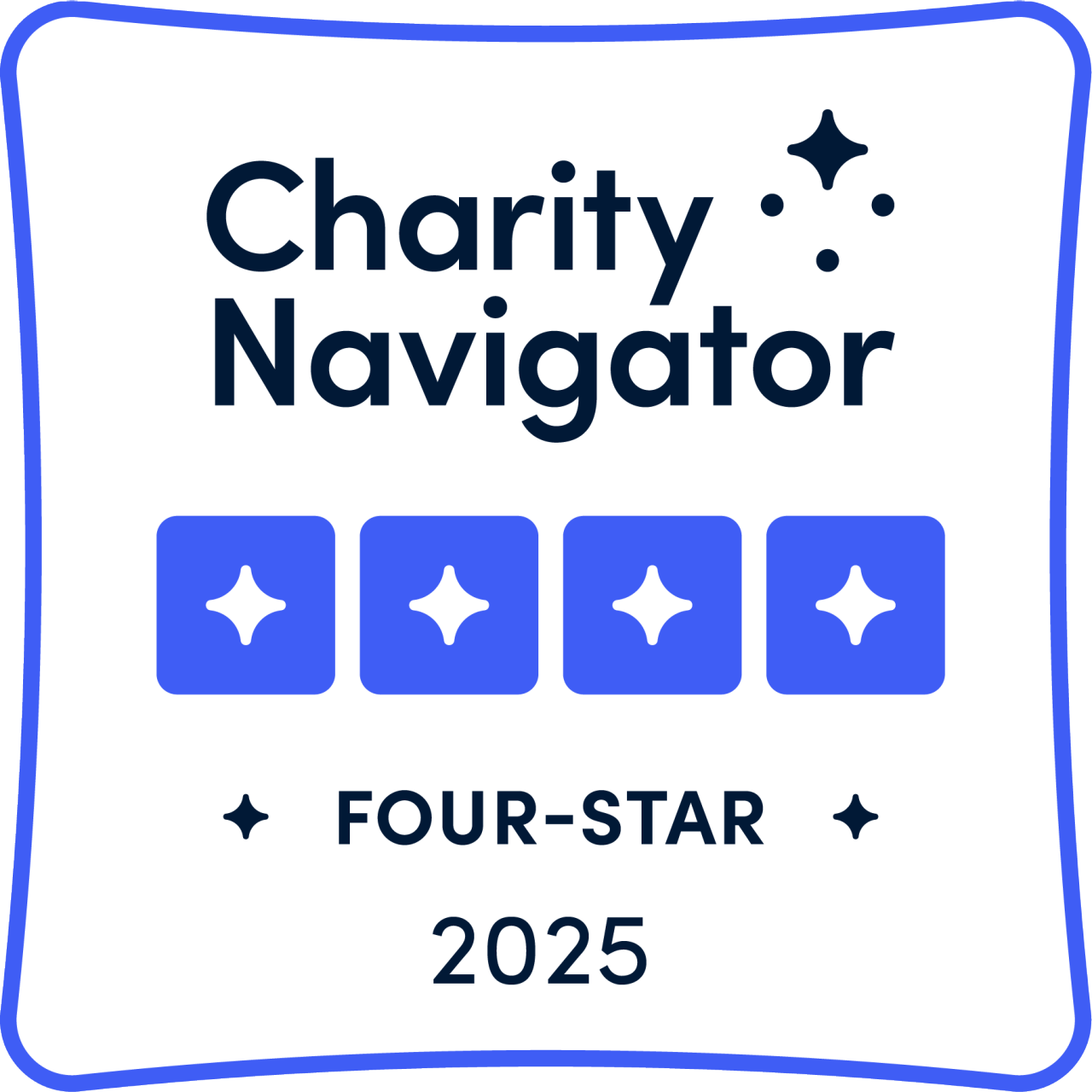 Charity Navigator Four-Star 2025 logo.